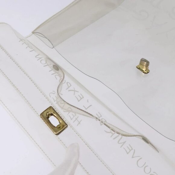 HERMES Vinyl Kelly Hand Bag Clear Auth 148034 - Picture 10 of 16